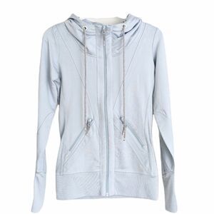 Mpg Valencia Lite Full Zip Hoodie Pastel Blue Size XS @D